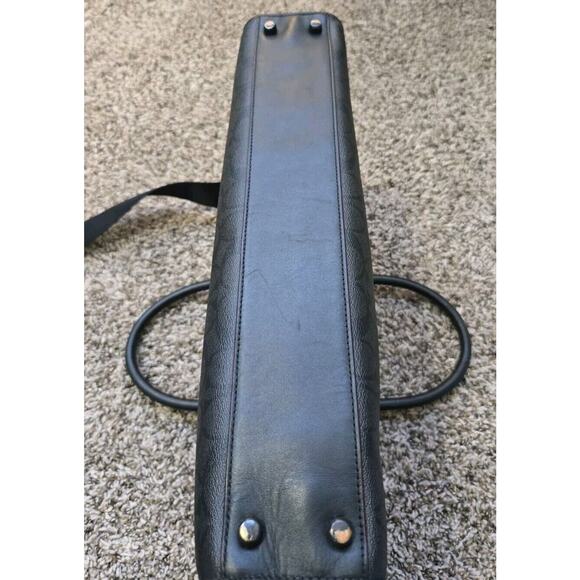 Coach Beckett Structured Brief Case In Signature Canvas Leather Black & Burgundy - Picture 12 of 16